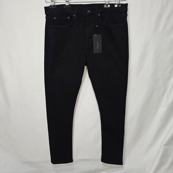Rag & Bone Men's Fit 1 Aero Stretch Skinny Black Jeans Size 36x32 - Picture 1 of 10